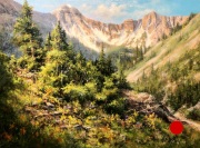 "Bristlecones and Wildflowers," Oil. Sold.