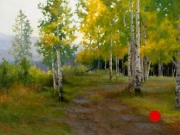 "About to Clear," 36 x 48 inches. Oil. Sold.