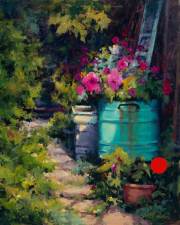"In the Vines," Oil. Sold.
