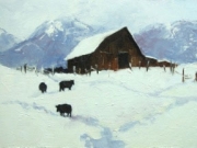"One of Steamboat's Last," 9 x 12 inches. Oil. Sold.