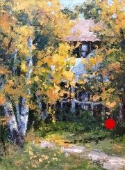 "Nestled In," Oil. Sold