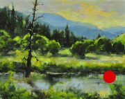 "Evening Glow," 8 x 10 inches. Oil. Sold.