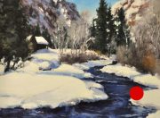 "Tucked Away," 12 x 16 inches. Oil. Sold.