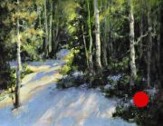 "Winter Walk," 11 x 14 inches. Oil. Sold.