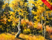 "Aspen Tango," 11 x 14 inches, Oil.
