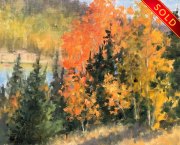 "Autumn Glow," 8 x 10 inches. Oil.