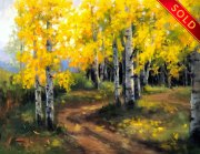 "Autumn Walk," 11 x 14 inches, Oil. Sold.