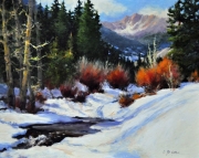 "Awaiting Spring," 16 x 20 inches. Oil. Sold.