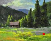 "Cement Creek Cabin," 8 x 10 inches. Oil. Sold.