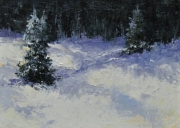 "Crisp Morning," 5 x 7 inches. Oil. Sold.