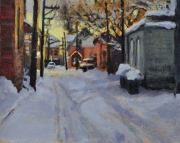 "End of the Line," 8 x 10 inches. Oil. Sold.