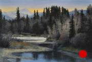 "Evening in the Wild," 25 x 36  inches. Oil. Sold.