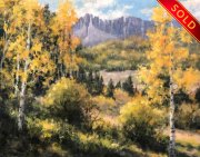 "Fall Near Ohio Pass," 11 x 14 inches. Oil. Sold.