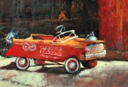 "Fire Drill," 16 x 16 inches. Oil. Sold.