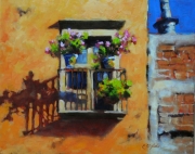"Greeting the Day," 8 x 10 inches. Oil. Sold.