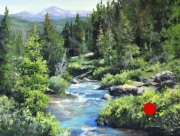 "High Country Blues," 18 x 24 inches. Oil. Sold.