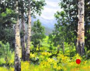 "In the Grove," 24 x 30 inches. Oil. Sold.