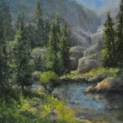 "Lifting Fog," 16 x 16 inches. Oil. Sold.