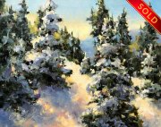 "Powder Day," 8 x 10 inches, Oil. Sold.