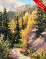"Scenic Drive," 10 x 8 inches, Oil. Sold.