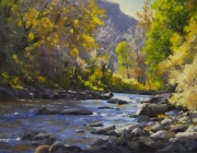 "Season of Color," 30 x 38 inches. Oil. Sold.