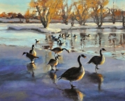 "Soaking up the Sun," 18 x 22 inches. Oil. Sold.