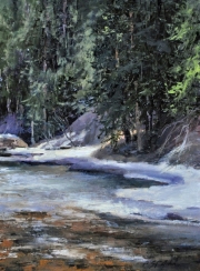 "Spring is Near," 14 x 12 inches. Oil. Sold.