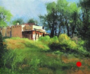 "Storm's Brewing," 10 x 12 inches. Oil. Sold.