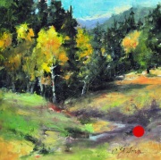 "The Meadow," 8 x 8 inches. Oil. Sold.
