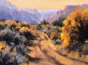 "Zion Morning," 9 x 12 inches, Oil.